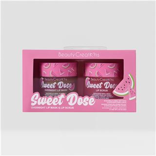 KIT MASCARILLA  DE LABIOS Y EXFOLIANTE SWEET DOSE WATERMELON OVERNIGHT DE BEAUTY CREATIONS